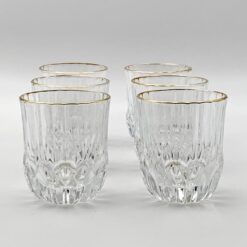 BRANDANI 53595, Set 6 Bicchieri Oh My Gold, Crystal Glass